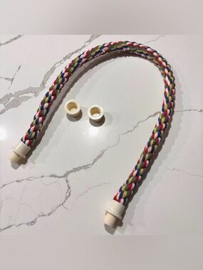 Booda Comfy Byrdy Cable Bird Perch 36-inch Cotton Braided Rope Pet Parrot Budgie